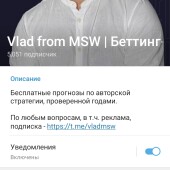 Жалоба на Vlad from MSW | Беттинг-аналитик фото 1