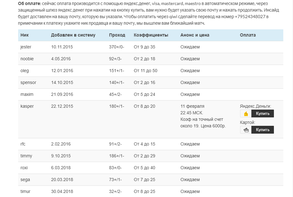 Едином выплатном сайте