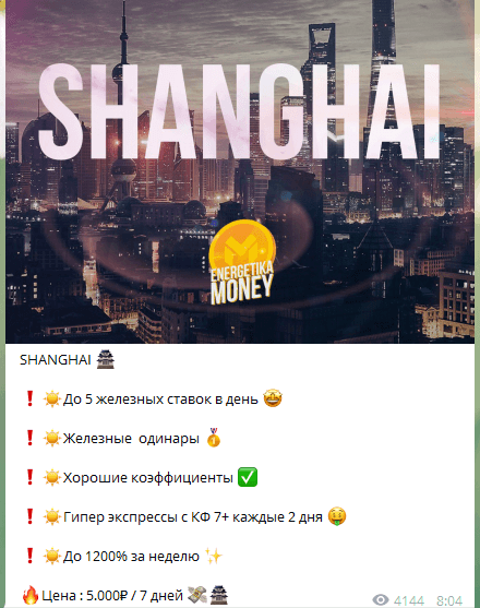 Цена прогнозов Energetika.Money