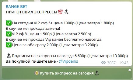 Цены прогнозов