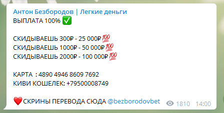 Раскрутка счета