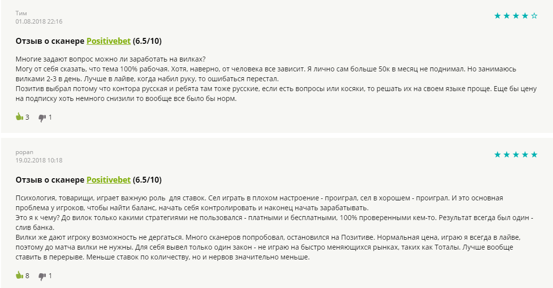 Отзывы о PositiveBet
