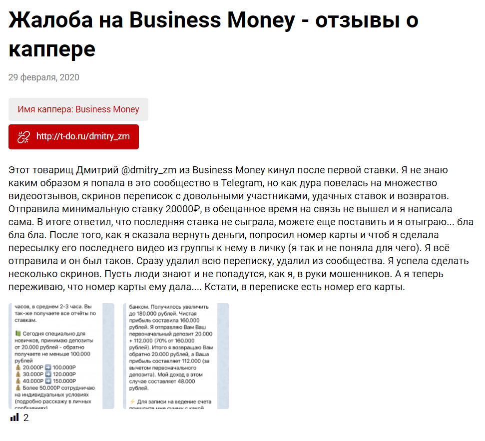 Money Business (Антон Брусникин) отзывы