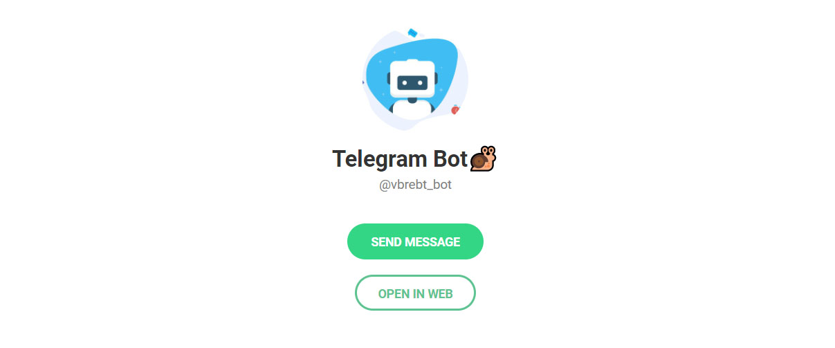 Внешний вид телеграм бота vbrebt bot