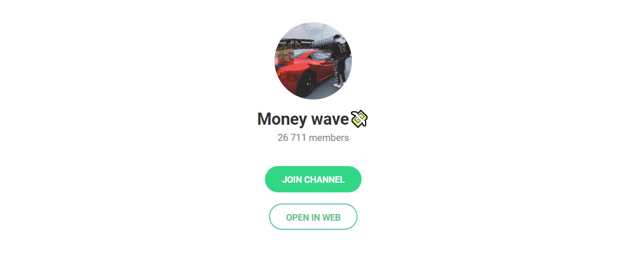 Внешний вид телеграм канала Money wave?