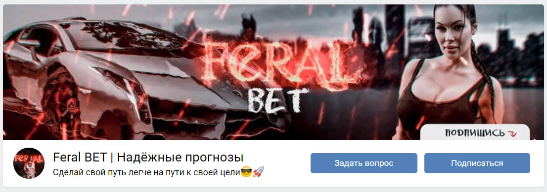 Внешний вид группы VK Feral Bet