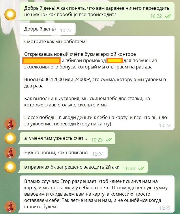 Удвоение депозита в телеграме Летим в депутаты