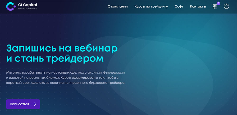 Внешний вид сайта cicap.ru