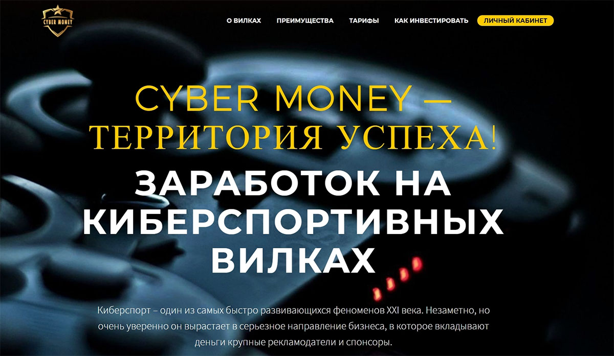Внешний вид сайта cyber-money.biz