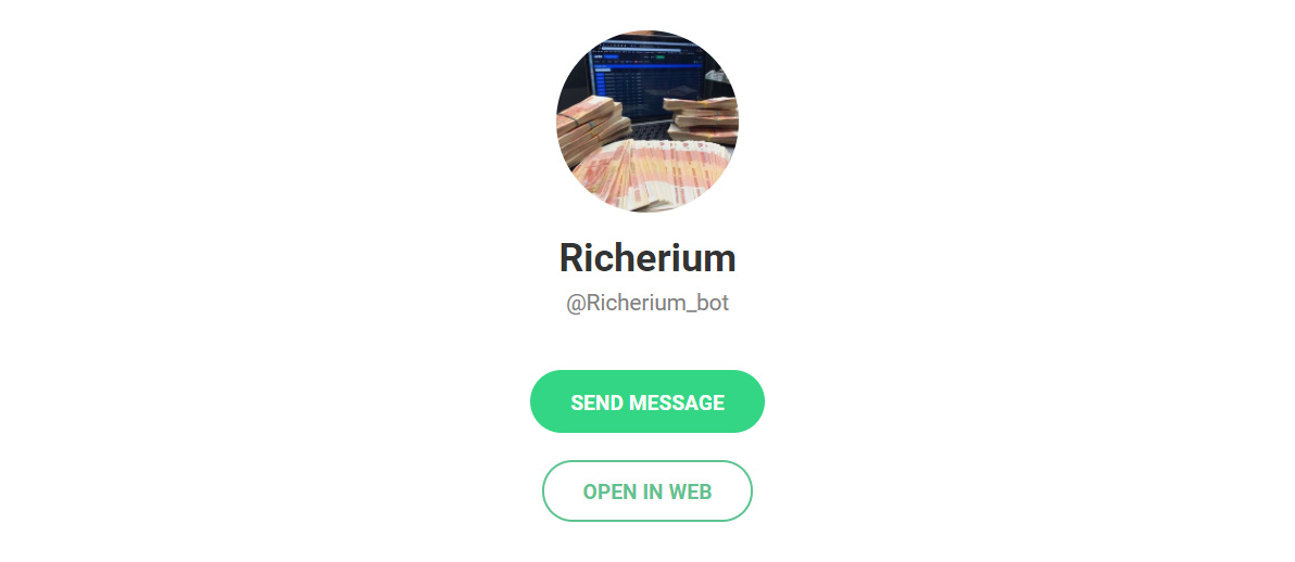 Внешний вид телеграм канала Richerium_bot