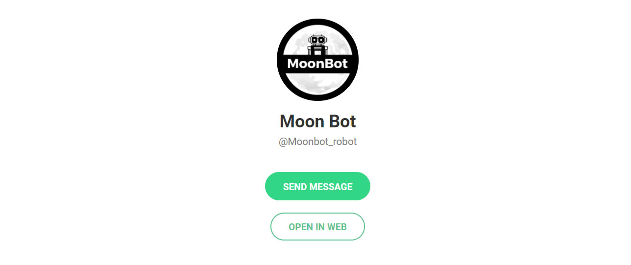 Внешний вид телеграм бота Moon Bot