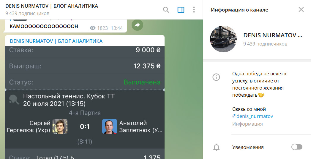 Внешний вид телеграм канала Denis Nurmatov | Блог аналитика