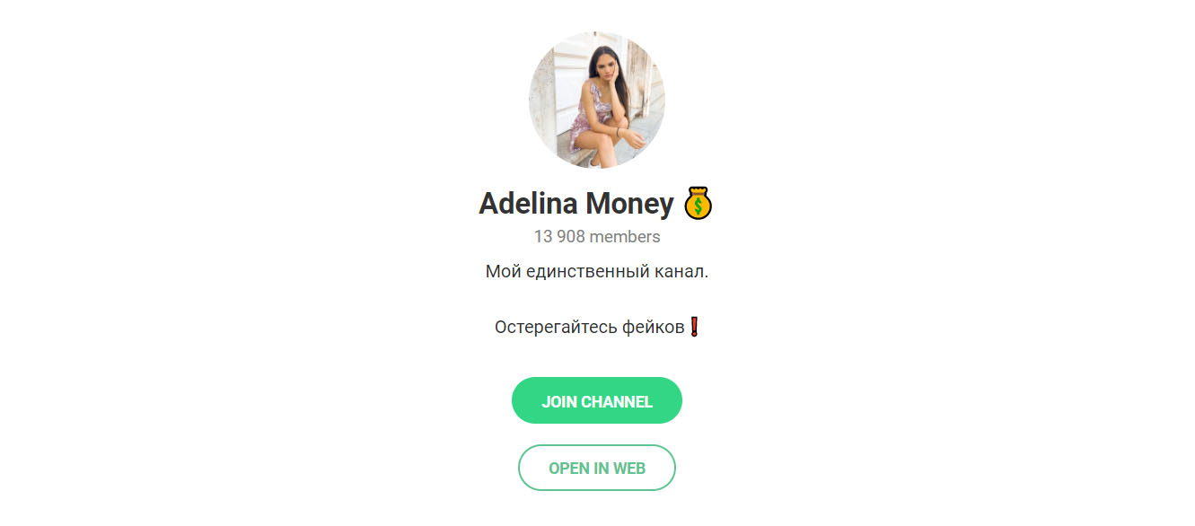 Внешний вид телеграм канала AdelMoney