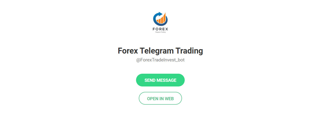 Внешний вид телеграм бота Forex Telegram Trading