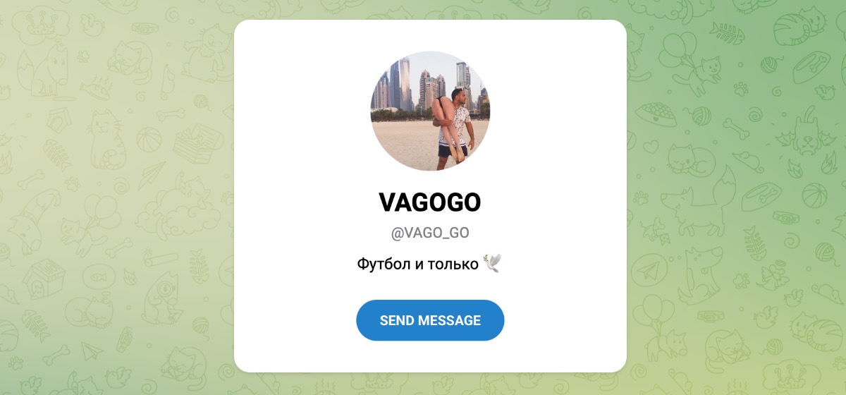 Внешний вид телеграм канала VAGO GO
