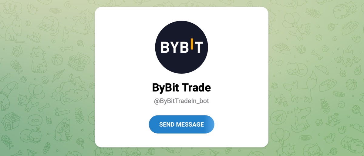 Внешний вид телеграм бота Bybit Trade