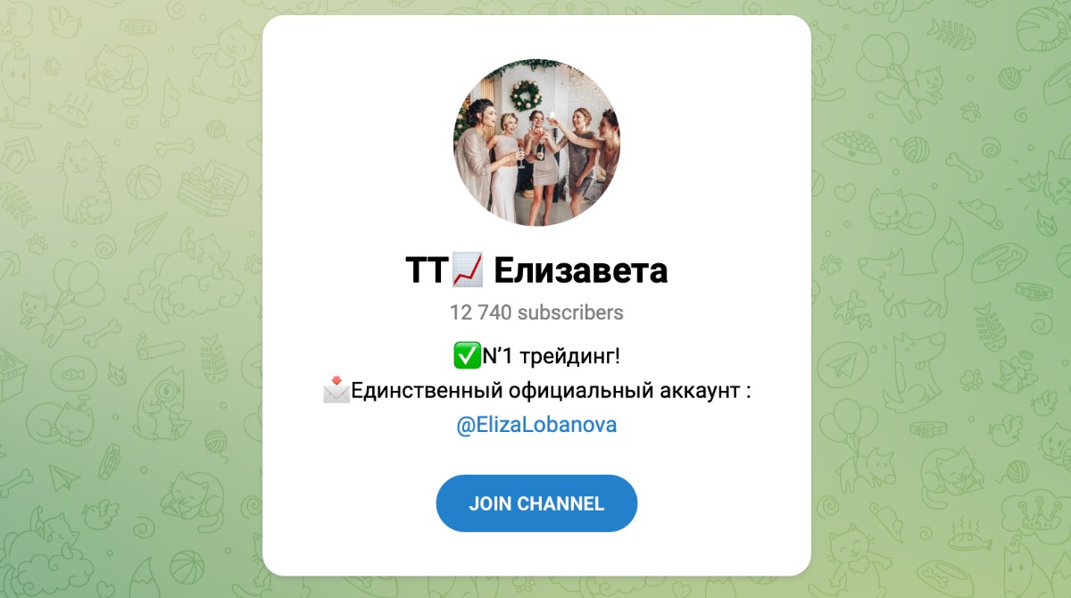 Внешний вид телеграм канала TT | Елизавета Лобанова