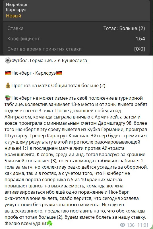 Бесплатные прогнозы на канале Telegram DONSKOY BET