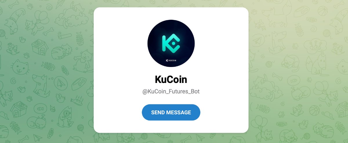 Внешний вид телеграм бота KuCoin