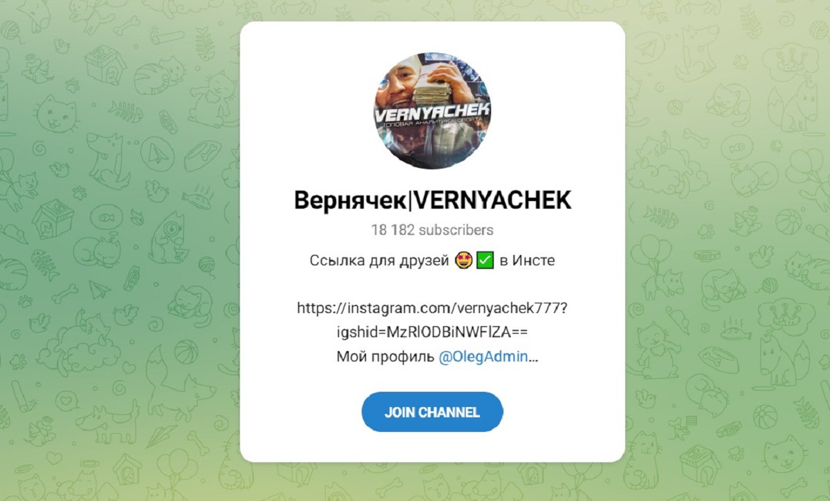 Обзор канала Telegram Вернячек | VERNYACHEK – реальные отзывы