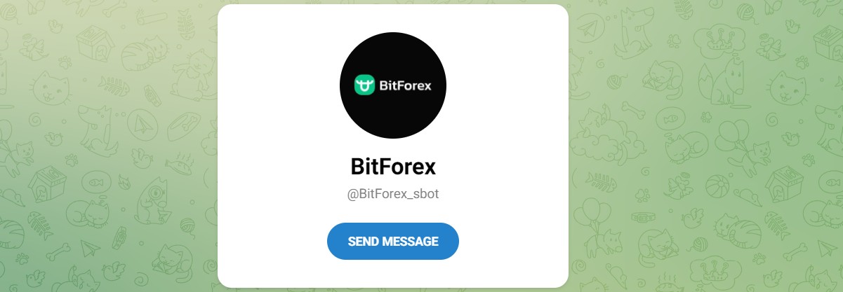 Внешний вид телеграм канала BitForex