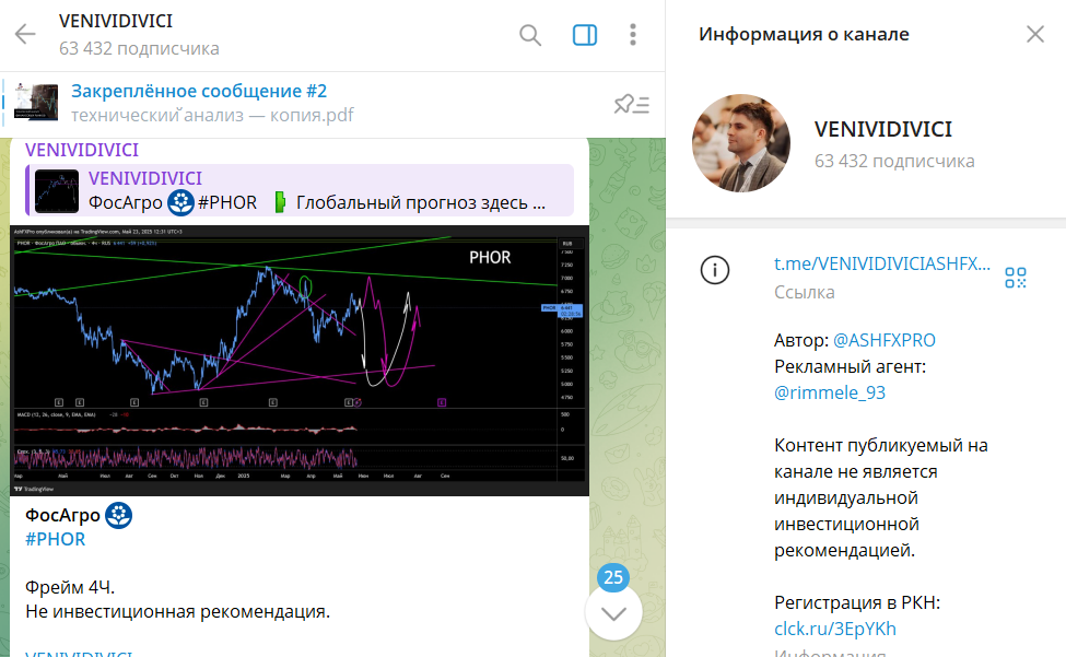 Описание канала Telegram VENIVIDIVICI