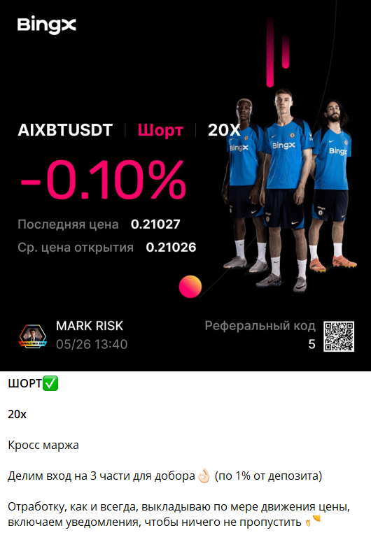 Бесплатный прогноз на канале ТГ Марк Риск