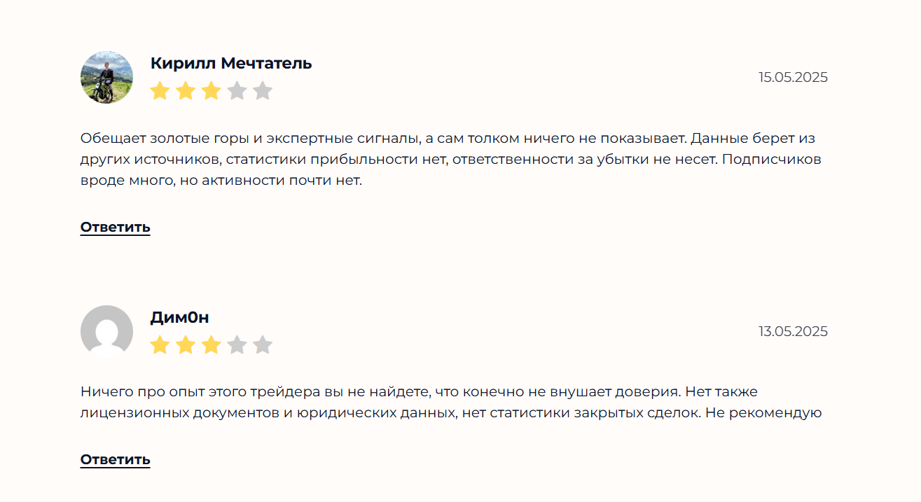 Отзывы о сигналах с канала в телеграмме GEORGIYCRYPTO