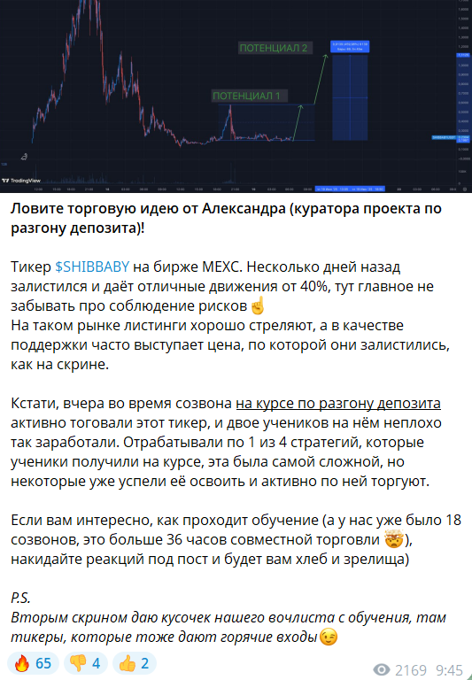 Бесплатные сигналы с канала в телеграмме Григорий Полежаев