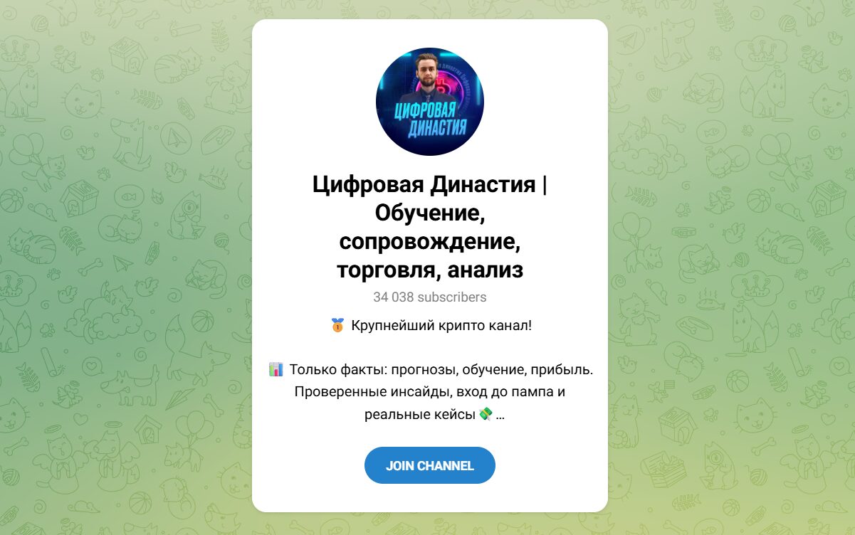 Внешний вид телеграм канала Цифровая династия Внешний вид телеграм канала Цифровая династия
