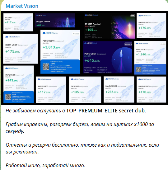 Закрытый клуб Market Vision с торговыми сигналами