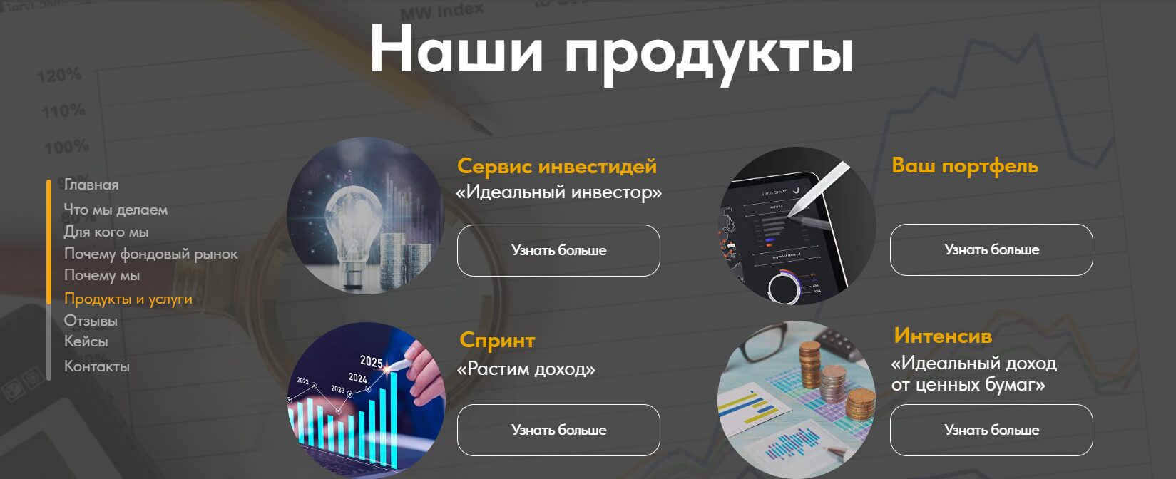 Услуги и продукты от инвестора Дмитрия Баукова