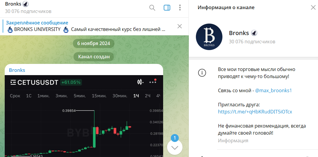 Вводные сведения по сервису в телеге Bronks с прогнозами