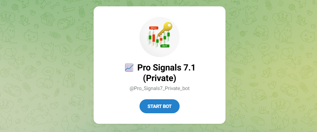 Внешний вид телеграм-бота Pro Signals 7.1 (Private) Внешний вид телеграм-бота Pro Signals 7.1 (Private)