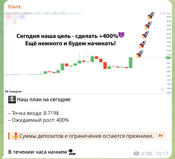 Статистика на каналах в телеграме Brivex и Kavix