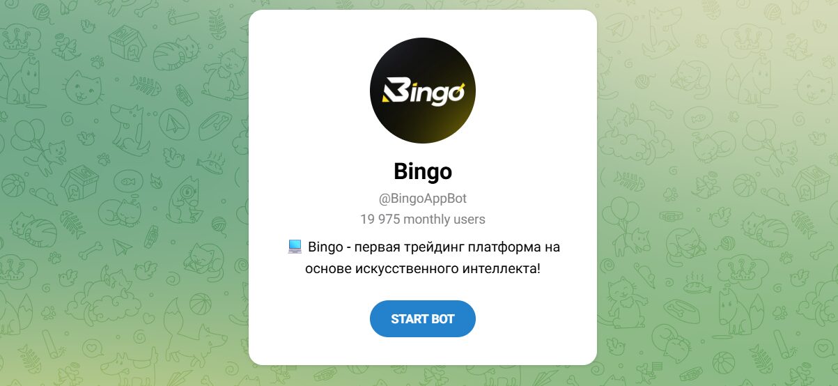 Внешний вид телеграм канала Bingo Внешний вид телеграм канала Bingo