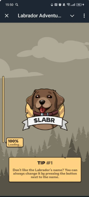 Раздача наград в боте телеграмм Labrador Adventures LabradorAdventuresBot