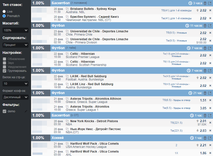Сканеры и калькуляторы вилок