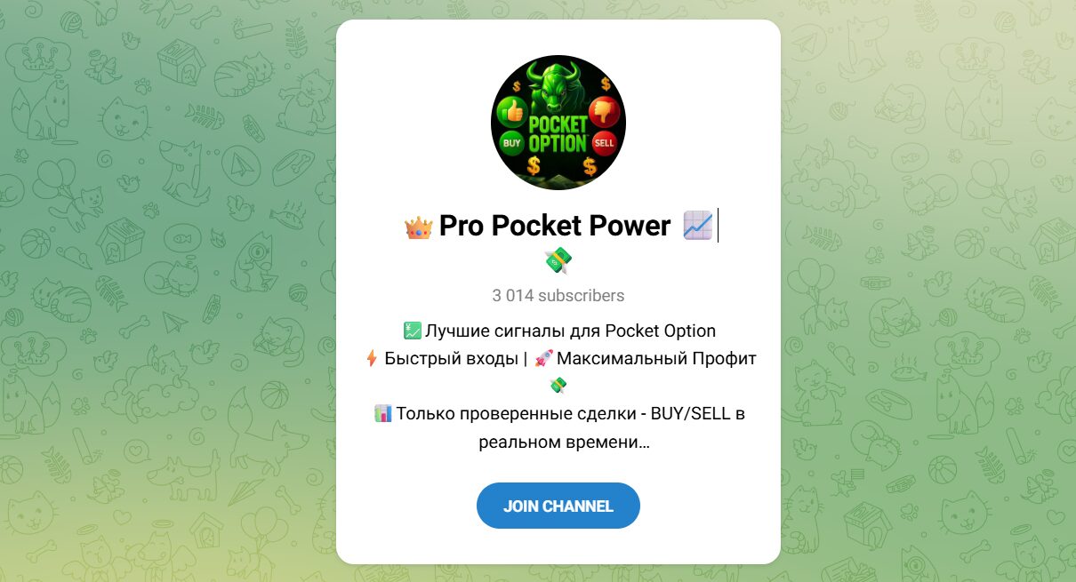 Внешний вид телеграм канала Pro Pocket Power Внешний вид телеграм канала Pro Pocket Power