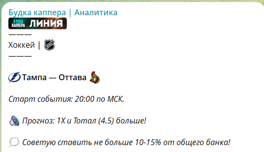 Тактика игры на канале в телеграме Будка каппера Аналитика