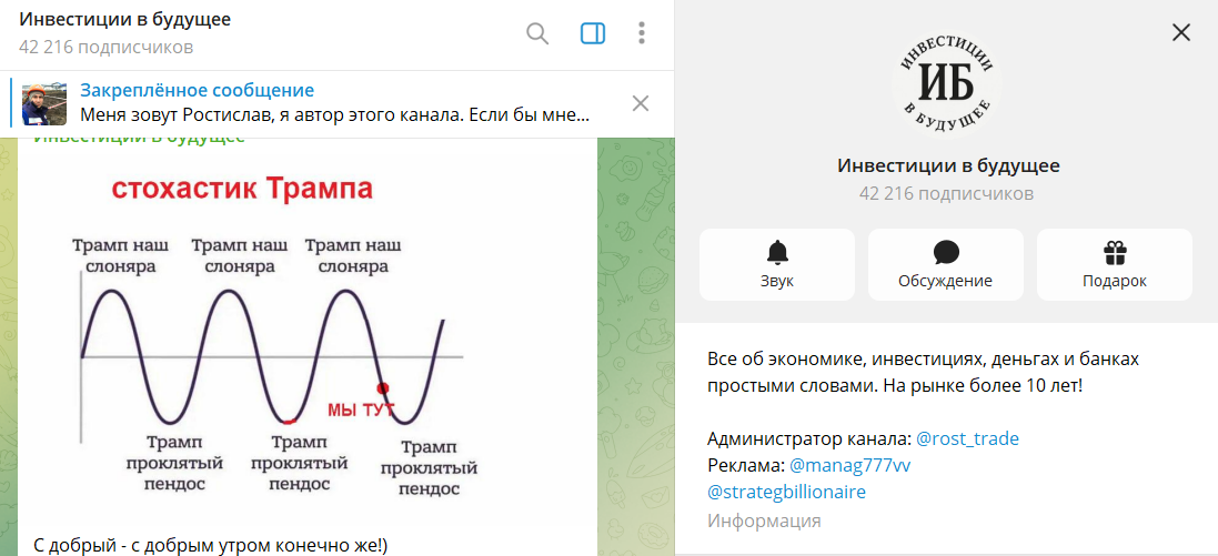 Что известно о ресурсе в телеграмме Инвестиции в будущее