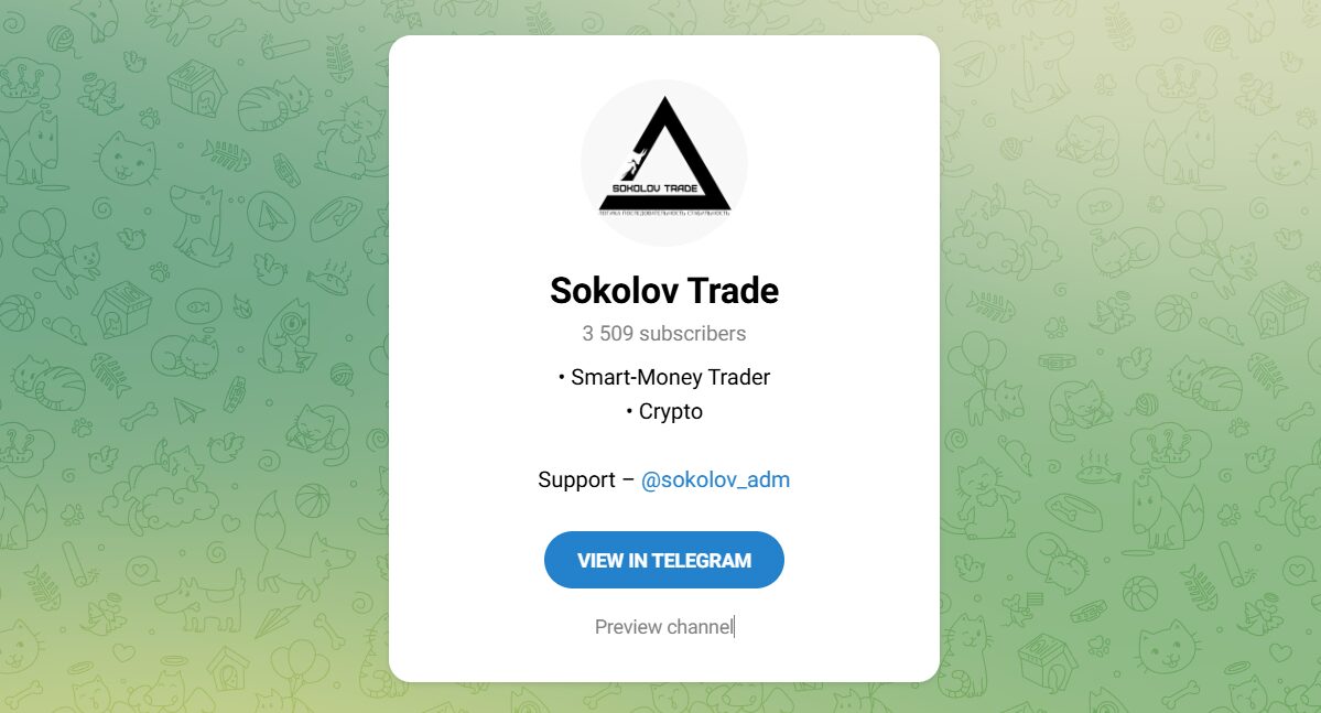 Внешний вил телеграм канала Sokolov Trade Внешний вил телеграм канала Sokolov Trade