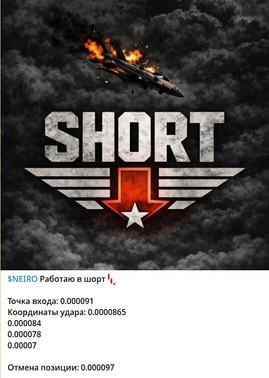 Бесплатный сигнал с канала в телеграме TOP GUN Петр Надеждин
