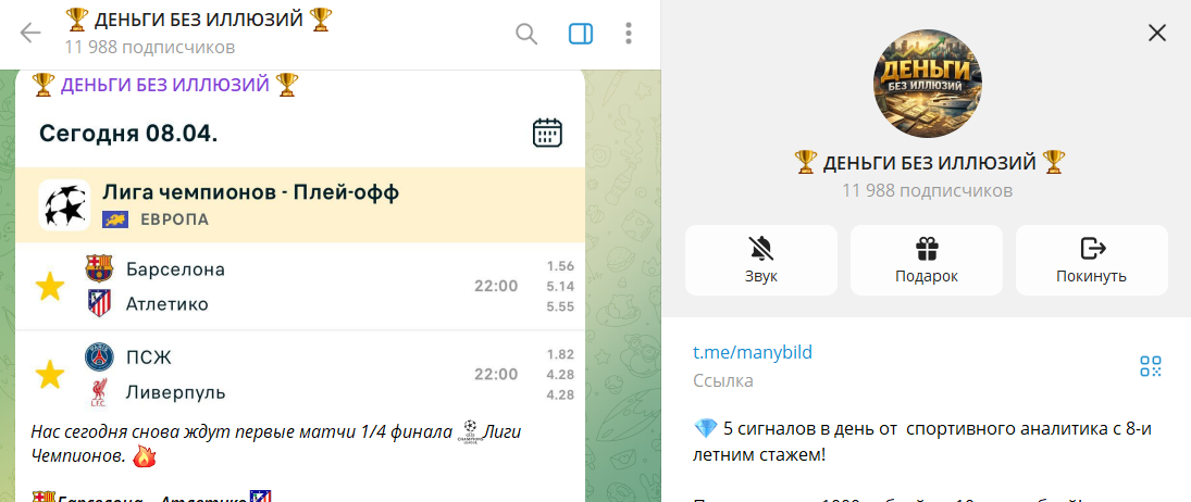 Вводные сведения по каналу в телеграме Деньги без иллюзий