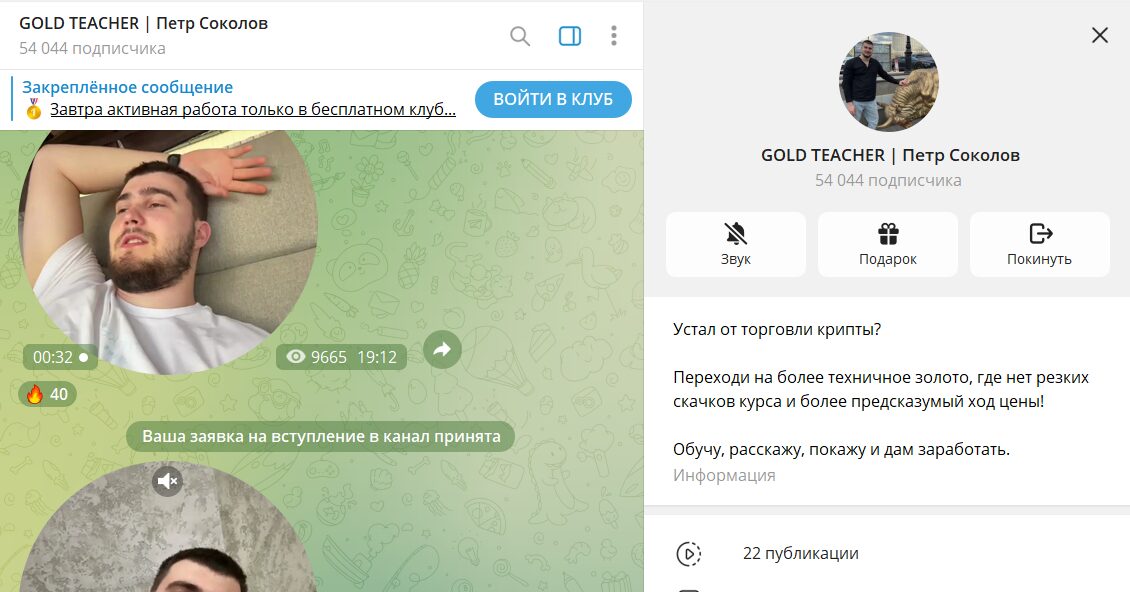 Вводные сведения по каналу GOLD TEACHER Петр Соколов