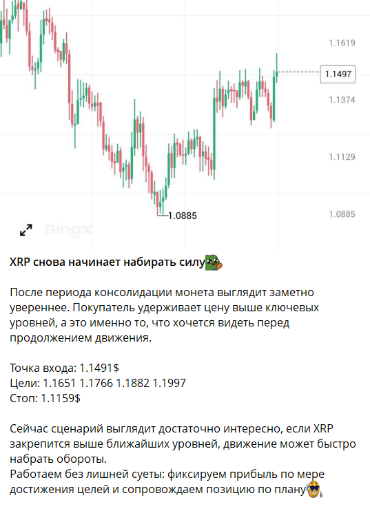 Бесплатные сигналы на канале в телеграмме CryptoMicky