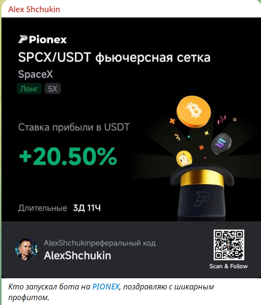 Ссылка на бота с канала в телеграмме Alex Shchukin