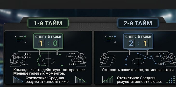 Ставки на голы в таймах