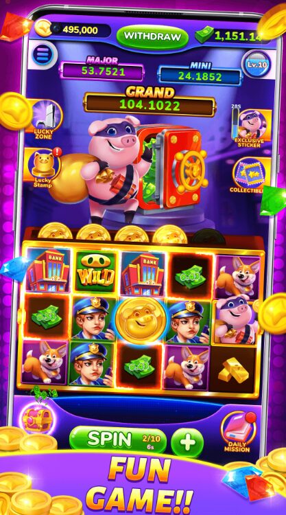 Описание процесса игры в приложении Lucky Roller