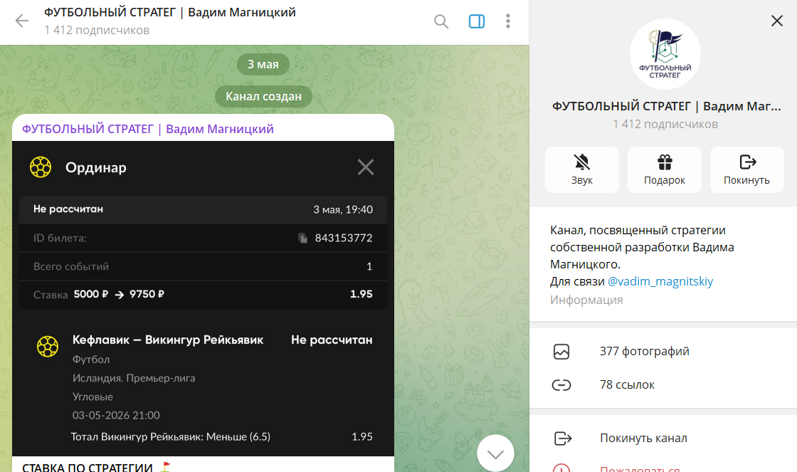 Что известно о блоге Футбольный стратег Вадим Магницкий